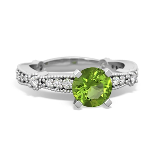 peridot antique engagement ring