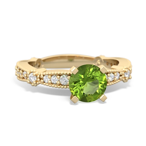 peridot antique engagement ring