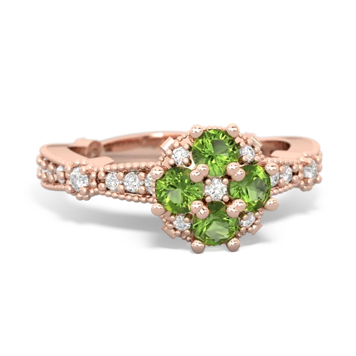 peridot art deco engagement ring