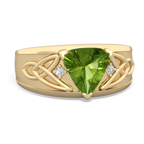 peridot celtic ring