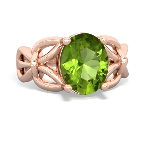 peridot celtic ring