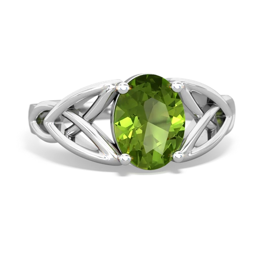 peridot celtic ring