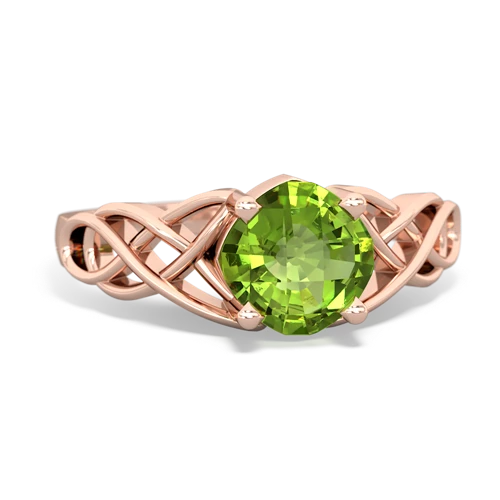 peridot celtic ring