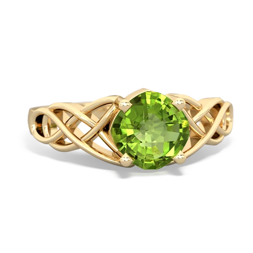 peridot celtic ring