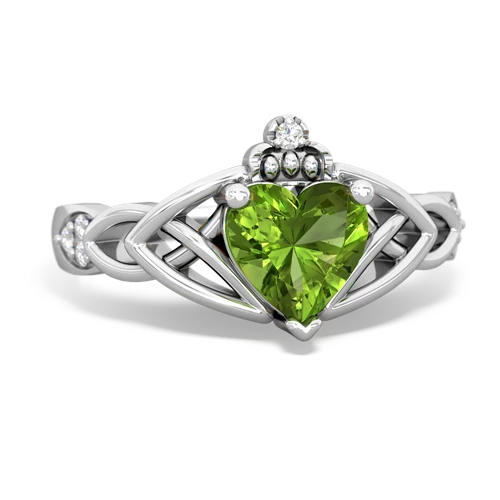 Peridot Claddagh Trinity Knot Genuine Peridot ring Ring