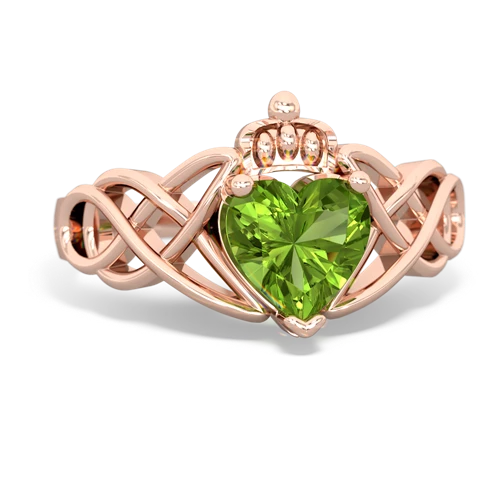 peridot claddagh ring