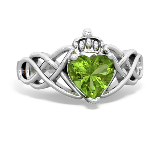 Peridot Claddagh Celtic Knot Genuine Peridot ring Ring