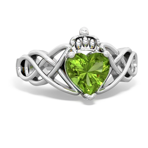 peridot claddagh ring