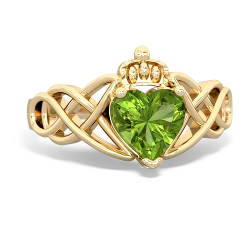 peridot claddagh ring