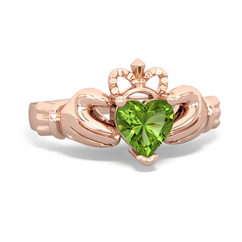 peridot claddagh ring