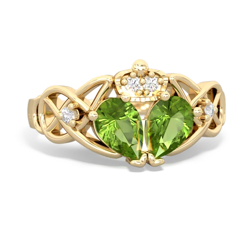 peridot claddagh ring