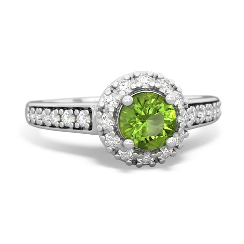 peridot classic halo ring