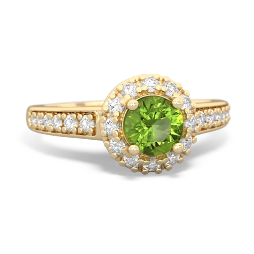 peridot classic halo ring