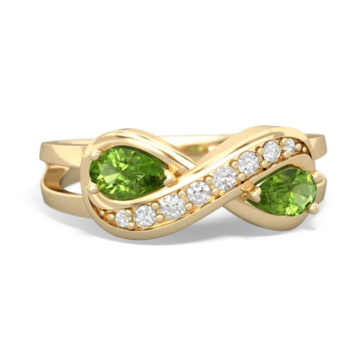 peridot diamond infinity ring