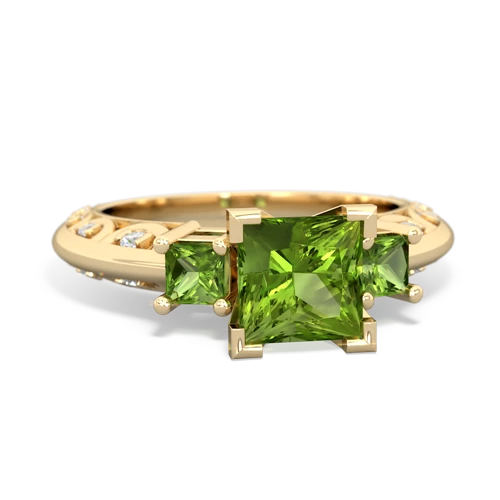 Peridot Genuine Peridot with  and  Art Deco ring Ring