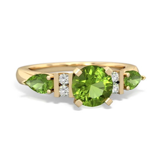 Peridot Genuine Peridot with  and  Engagement ring Ring