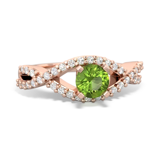 Peridot Diamond Twist Genuine Peridot ring Ring