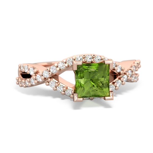 Peridot Diamond Twist Genuine Peridot ring Ring