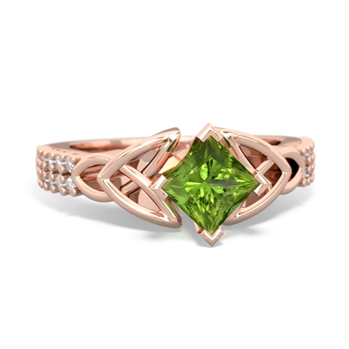 Peridot Celtic Knot Engagement Genuine Peridot ring Ring