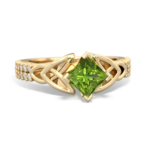 Peridot Celtic Knot Engagement Genuine Peridot ring Ring