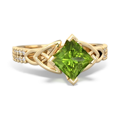 Peridot Celtic Knot Engagement Genuine Peridot ring Ring