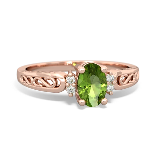 peridot filligree ring