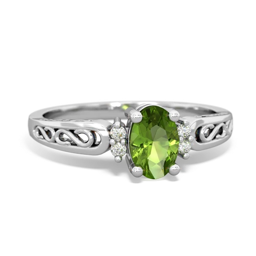 peridot filligree ring