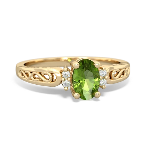 peridot filligree ring