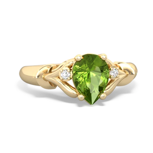Peridot Gothic Pear Genuine Peridot ring Ring