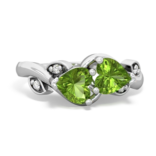 peridot floral keepsake ring