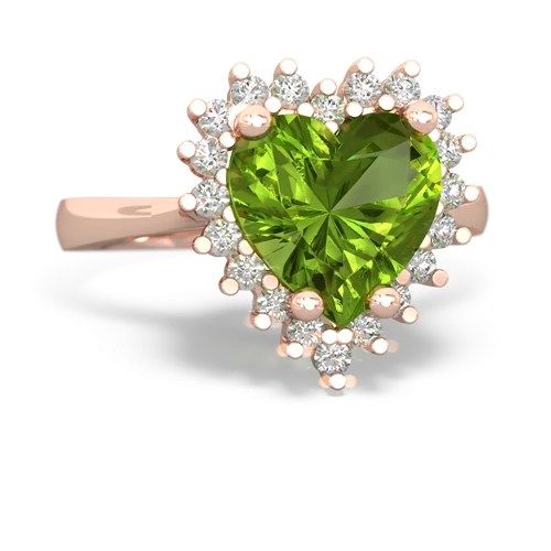 peridot halo ring