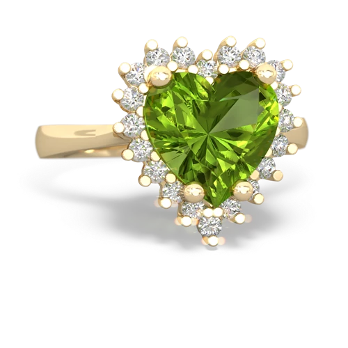 peridot halo ring