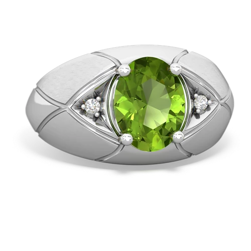 peridot mens ring