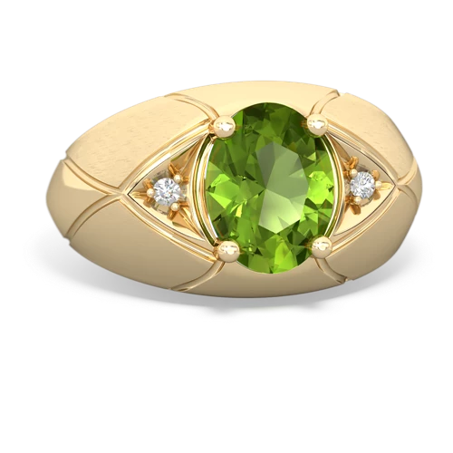 peridot mens ring