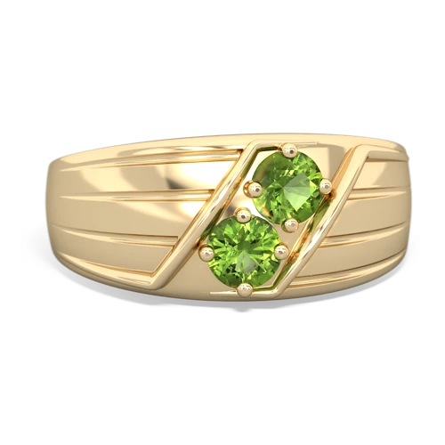 peridot mens ring