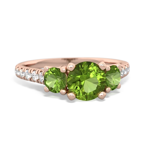 Peridot Genuine Peridot with  and  Pave Trellis ring Ring