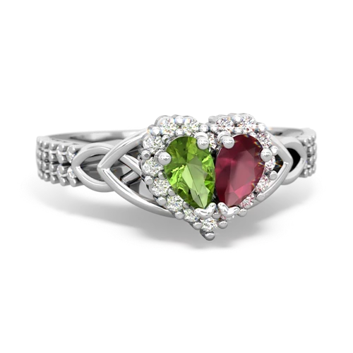 peridot-ruby keepsake engagement ring