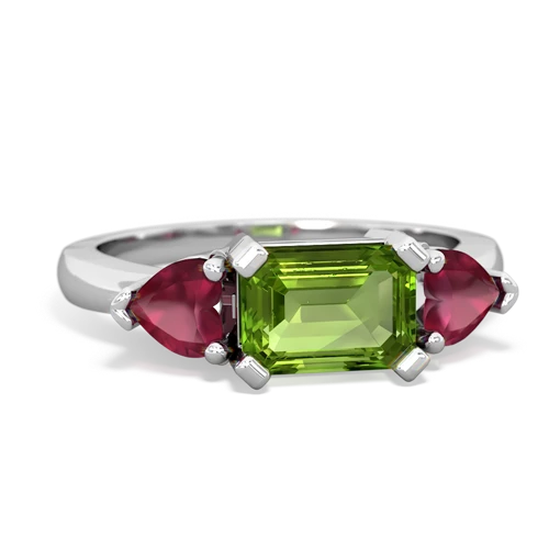 peridot-ruby timeless ring