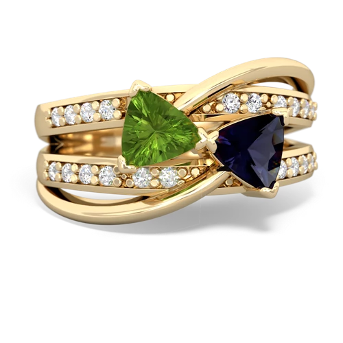 peridot-sapphire couture ring