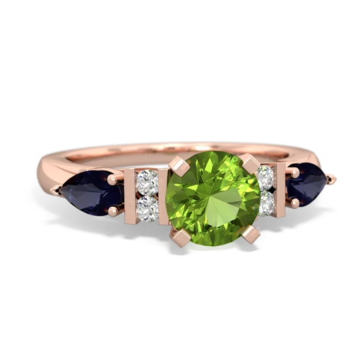 peridot-sapphire engagement ring