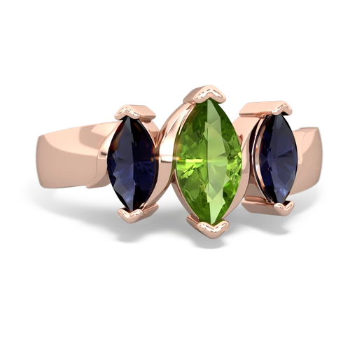 peridot-sapphire keepsake ring