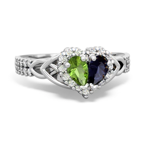 peridot-sapphire keepsake engagement ring
