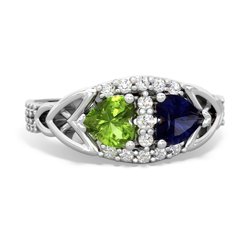 peridot-sapphire keepsake engagement ring