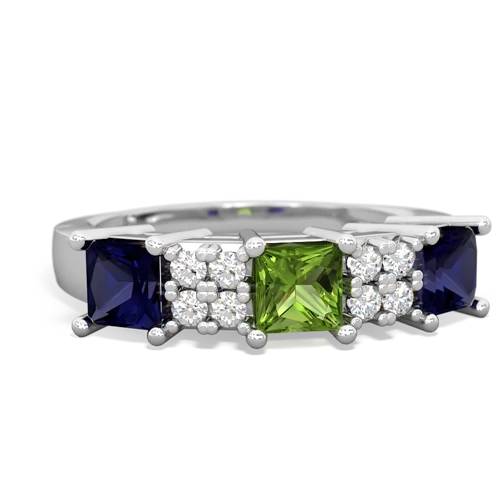 peridot-sapphire timeless ring