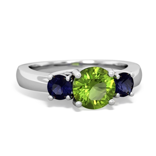 peridot-sapphire timeless ring