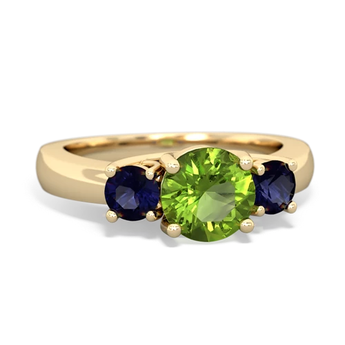 peridot-sapphire timeless ring