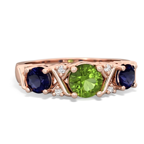 peridot-sapphire timeless ring