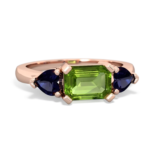 peridot-sapphire timeless ring