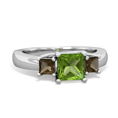 peridot-smoky quartz timeless ring