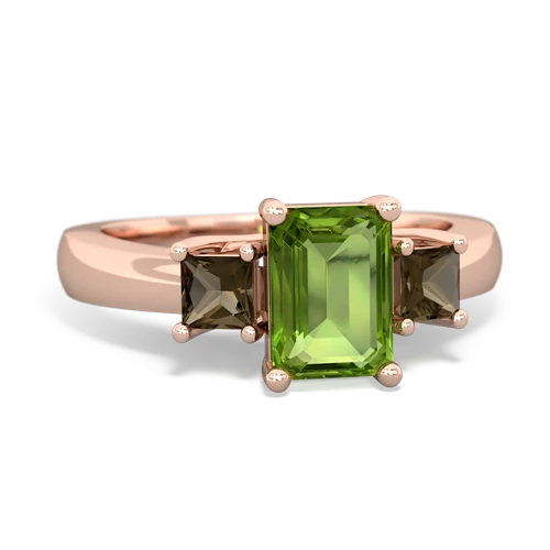 peridot-smoky quartz timeless ring